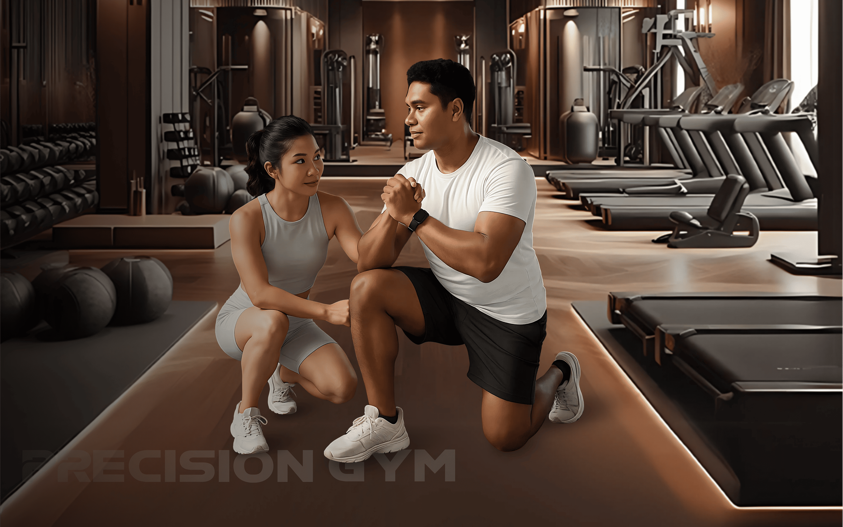 Modern gym interior